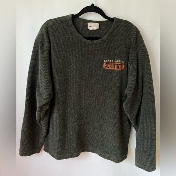 Grand Canyon, Vintage Women’s Outdoor Hike Sweater - Green/Gray.  Size: L. - Picture 2 of 9